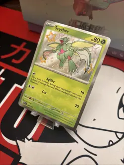 Pokemon TCG Scyther Holo Rare Paldean Fates 095/091 SV Baby Shiny NM 2024 - Image 2