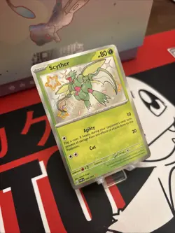 Pokemon TCG Scyther Holo Rare Paldean Fates 095/091 SV Baby Shiny NM 2024 - Image 3