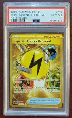 2023 Pokemon Paldea Evolved Superior Energy Retrieval Hyper Rare #277 PSA 10 - Image 1