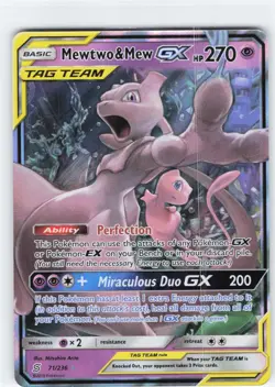 Pokemon - Mewtwo & Mew GX - SM - Unified Minds Holofoil - Image 1
