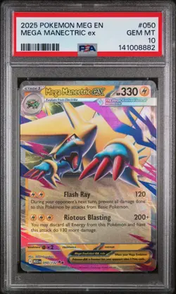 Pokemon Mega Manectric ex Evolutions #050 Graded Card PSA 10 - Image 1