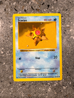 Pokemon TCG Cards SHADOWLESS Base Set Staryu 65/102 LP - Image 1