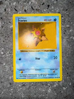 Pokemon TCG Cards SHADOWLESS Base Set Staryu 65/102 LP - Image 3