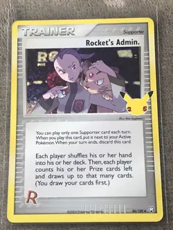 HOLO Rocket's Admin 86/109 NM / M Pokemon Celebrations Secret Rare Classic Card - Image 1