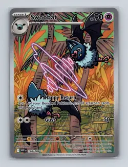 Swoobat 120 2025 Pokemon S&V White Flare Illustration Rare Card NM+ - Image 1