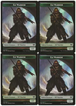 MTG Elf Warrior Token (015) x4 Kaldheim Common NM Playset - Image 1