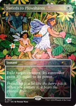 1 x RAINBOW FOIL Swords to Plowshares (1627) Secret Lair Drop SLD MTG Magic - Image 1