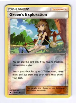 Green's Exploration SM - Unbroken Bonds #175 Uncommon Reverse Holo LP Pokemon - Image 1