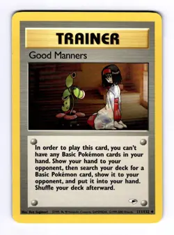 Good Manners Gym Heroes #111 (2000) Uncommon LP Pokemon - Image 1