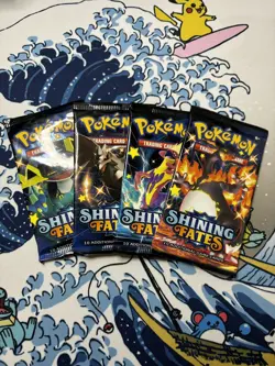 Pokemon Tcg Shining Fates X4 Booster Packs All Arts New Sealed - Image 1