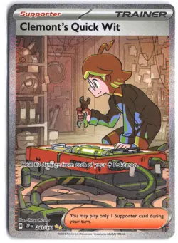 Clemont's Quick Wit 243/191 Special Illustration Rare Surging Sparks Pokemon - Image 1