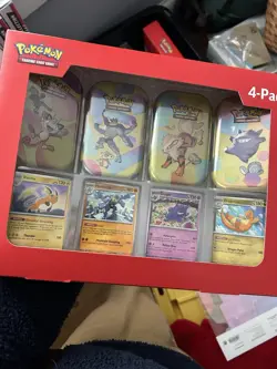 Pokemon 4 Mini Tins + 4 Promo Cards Bundle - 151 SAMS CLUB EXCLUSIVE - Image 1