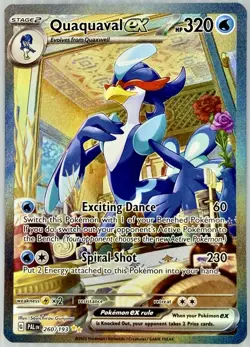 Quaquaval ex 260 Pokemon Paldea Evolved Special Illustration Rare Card NM+ - Image 1