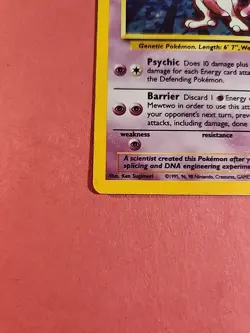 Mewtwo Pokemon Base Set Unlimited Holo Rare Card 10/102 - Image 5