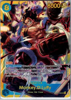 Monkey.D.Luffy OP11-118 SEC English A Fist of Divine Speed - One Piece Card - NM - Image 1