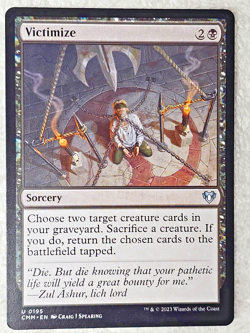 MTG Victimize - Commander Masters #195 Magic the Gathering Card U NM - Image 2