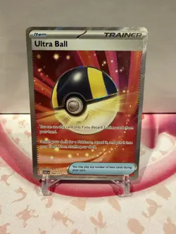 Pokemon TCG Ultra Ball Full Art Trainer-Item Holo Card 264/217 - Image 1