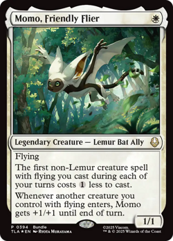 Momo, Friendly Flier (FOIL) x1 - MTG Avatar: The Last Airbender TLA #394 - Image 1