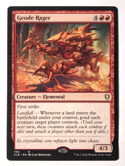 Geode Rager 794 Commander Legends Baldur's Gate MTG Magic the Gathering NM - Image 1