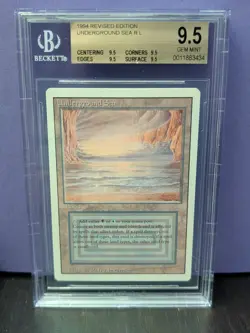 Underground Sea * REVISED * DUAL LAND * BGS 9.5 Gem Mint QUAD * Magic MtG Rare - Image 1