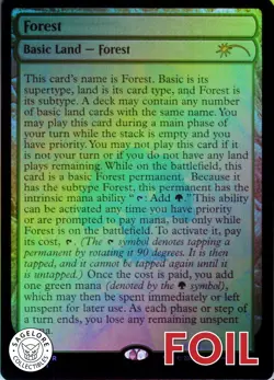MTG Forest (258) | NM Foil | Secret Lair The Full-Text Lands {SLD} - Image 1