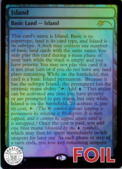 MTG Island (255) | NM Foil | Secret Lair The Full-Text Lands {SLD} - Image 1