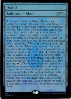 MTG Island (255) | NM Foil | Secret Lair The Full-Text Lands {SLD} - Image 2