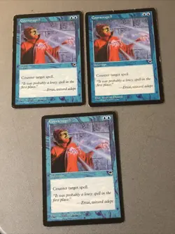 Counterspell X3 Tempest Played Condition See Front/back Pics - Image 1