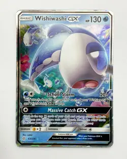 Wishiwashi GX 63/236 - Pokemon Card Cosmic Full Art Rare - MINT PACK FRESH - Image 1