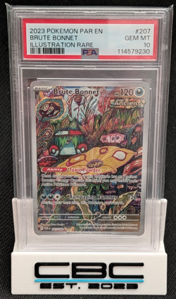 2023 Pokemon Paradox Rift Brute Bonnet Illustration Rare #207 PSA 10 Gem Mint - Image 1