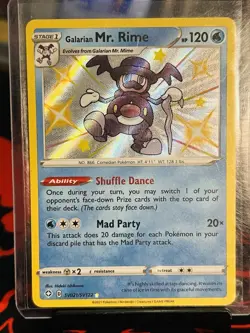 Pokemon Galarian Mr. Rime SV021/SV122 Shining Fates: Shiny Vault Holo - Image 1