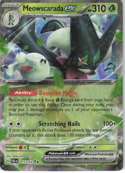Pokemon Meowscarada ex 015/193 Paldea Evolved Scarlet & Violet Double Rare - Image 1