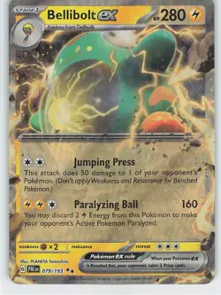 Holo Bellibolt ex - 079/193 Double Rare Paldea Evolved Pokemon TCG - Image 1