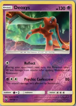 Deoxys Rare SM - Celestial Storm 68/168 NM Reverse Holo - Pokemon - Image 1
