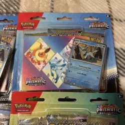 🔥 Pokemon TCG Prismatic Evolutions Tech Sticker Collection Set Lot of 4 Sealed - Image 2