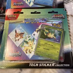 🔥 Pokemon TCG Prismatic Evolutions Tech Sticker Collection Set Lot of 4 Sealed - Image 3