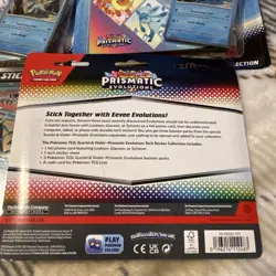 🔥 Pokemon TCG Prismatic Evolutions Tech Sticker Collection Set Lot of 4 Sealed - Image 4