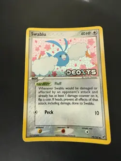Pokemon TCG 2006 Deoxys Swablu 79/107 Stamped Reverse Holo Near Mint - Image 1