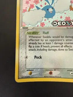 Pokemon TCG 2006 Deoxys Swablu 79/107 Stamped Reverse Holo Near Mint - Image 5