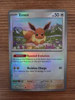 Pokemon Eevee Master Ball Pattern Holo 074/131 - Prismatic Evolutions - NM - Image 1