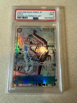 2025 One Piece PRB02 #119 Sanji Manga Alternate Art Japanese PSA 9 - Image 1