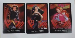 3 DON!! Card Nico Robin & Nami & Boa Hancock One Piece EB03 Heroines Edition Don - Image 1