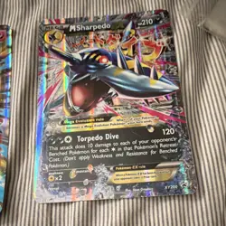 Pokemon TCG Lot 5 Cards Mega EX Holo Flygon Tyranitar Blaziken Sharpedo Mawile - Image 5