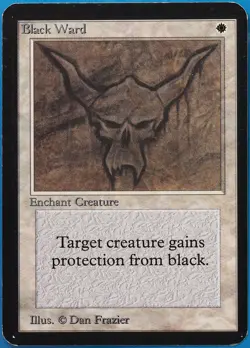 Black Ward Alpha HEAVILY PLD White Uncommon MAGIC MTG CARD (ID# 509099) ABUGames - Image 1