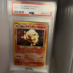 Dark Arcanine No.59 Neo Destiny Japanese PSA 9 Slab Old Back TCG Pokemon Card - Image 1