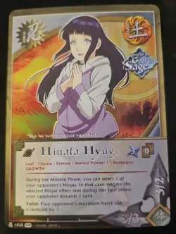 Naruto TCG CCG Hinata Hyuga Card Foil Promo English Near Mint S20 - Image 1