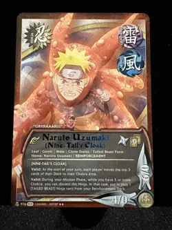 Naruto CCG Card #976 Set 19: Naruto Uzumaki (Nine-Tail's Cloak) - Rare; 1st Ed. - Image 1
