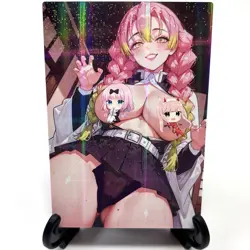 Demon Slayer Mitsuri Kanroji Sexy Anime Waifu Girl Lewd Goddess Story Art Card - Image 2