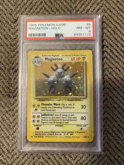 1999 POKEMON BASE SET MAGNETON-Holo PSA 8 NM-MT - Image 1