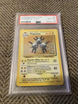 1999 POKEMON BASE SET MAGNETON-Holo PSA 8 NM-MT - Image 2